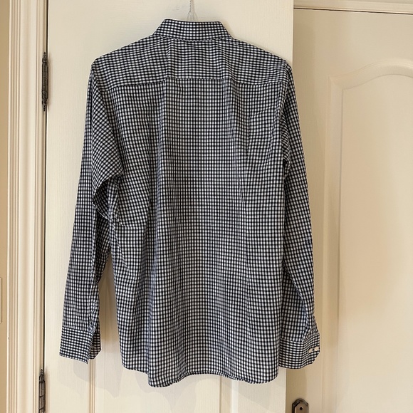 Eton Men's Dress Shirt, Size 43 or 17 slim, Black and White Check - Picture 6 of 12